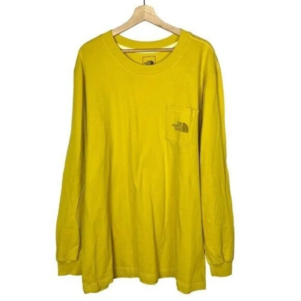 The North Face Carabiner Long Sleeve Tee Bamboo Yellow XXL